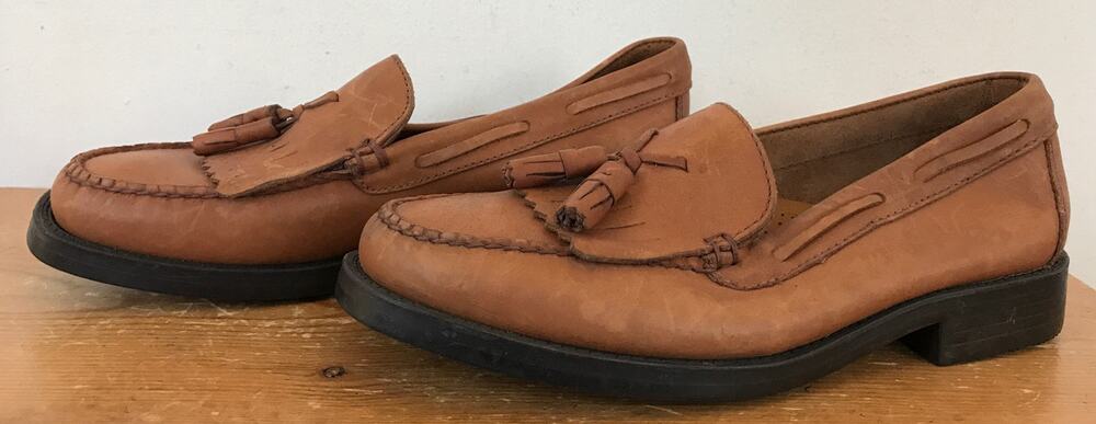 Bass Weejuns Marietta II Moc Toe Tassel Nubuck Leather Loafers Shoes 6.5M 37